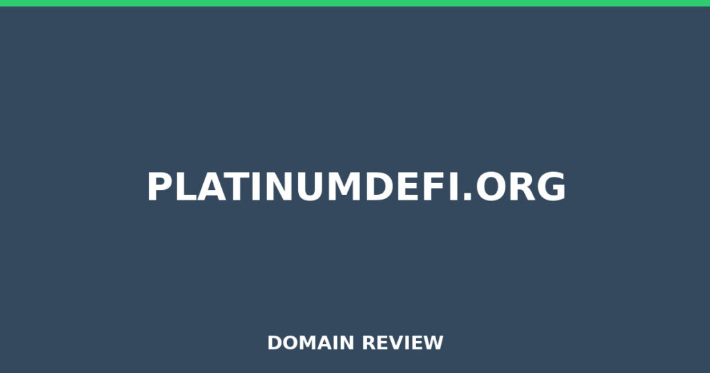 PLATINUMDEFI.ORG review 2026 - Domain review placeholder image for platinumdefi.org