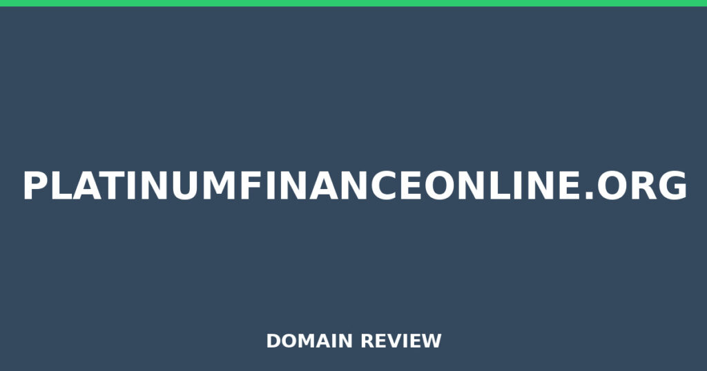 PLATINUMFINANCEONLINE.ORG review 2026 - Domain review placeholder image for platinumfinanceonline.org