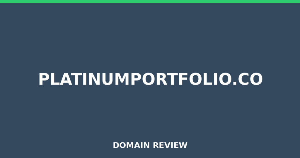 PLATINUMPORTFOLIO.CO review 2026 - Domain review placeholder image for platinumportfolio.co