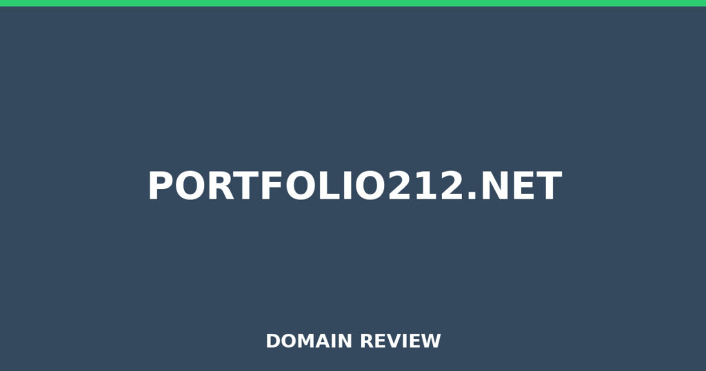 PORTFOLIO212.NET review 2026 - Domain review placeholder image for portfolio212.net