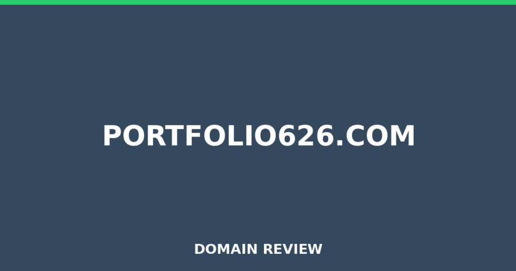 PORTFOLIO626.COM review 2026 - Domain review placeholder image for portfolio626.com