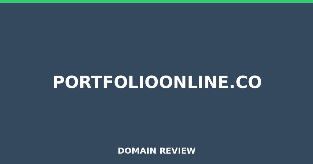PORTFOLIOONLINE.CO review 2026 - Domain review placeholder image for portfolioonline.co