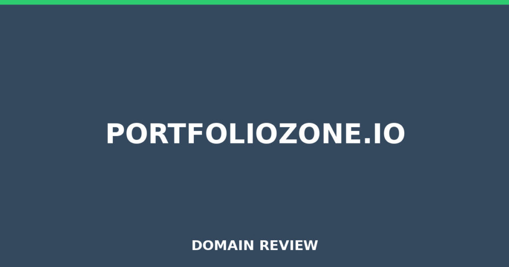 PORTFOLIOZONE.IO review 2026 - Domain review placeholder image for portfoliozone.io
