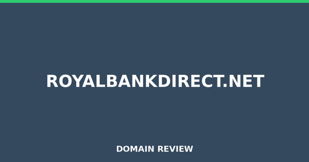 ROYALBANKDIRECT.NET review 2026 - Domain review placeholder image for royalbankdirect.net