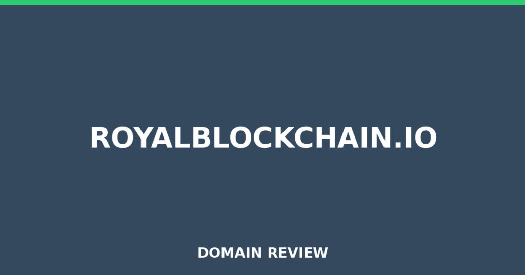 ROYALBLOCKCHAIN.IO review 2026 - Domain review placeholder image for royalblockchain.io