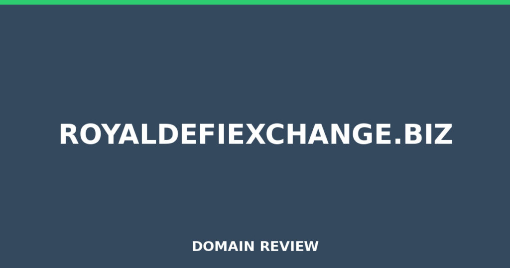 ROYALDEFIEXCHANGE.BIZ review 2026 - Domain review placeholder image for royaldefiexchange.biz
