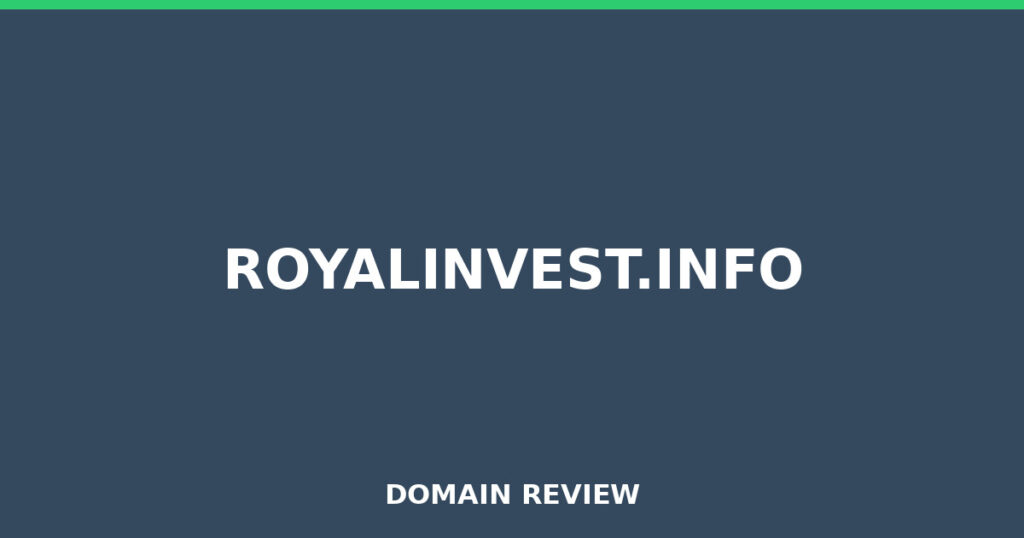 ROYALINVEST.INFO review 2026 - Domain review placeholder image for royalinvest.info