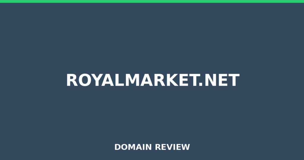 ROYALMARKET.NET review 2026 - Domain review placeholder image for royalmarket.net