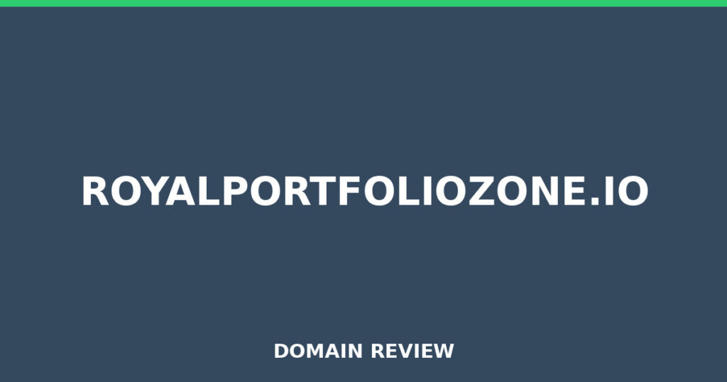 ROYALPORTFOLIOZONE.IO review 2026 - Domain review placeholder image for royalportfoliozone.io