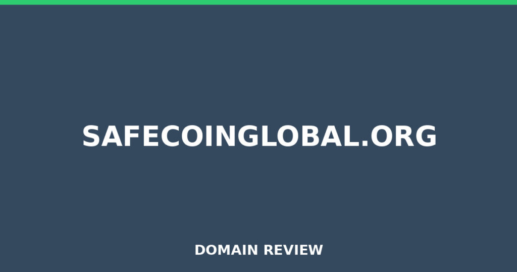 SAFECOINGLOBAL.ORG review 2026 - Domain review placeholder image for safecoinglobal.org