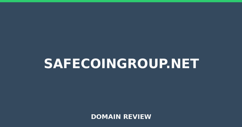 SAFECOINGROUP.NET review 2026 - Domain review placeholder image for safecoingroup.net