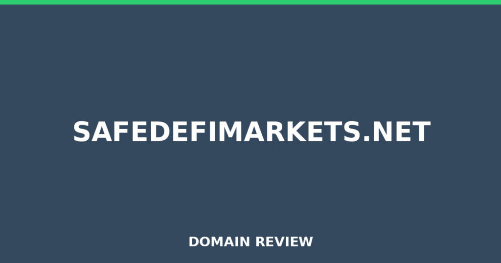 SAFEDEFIMARKETS.NET review 2026 - Domain review placeholder image for safedefimarkets.net