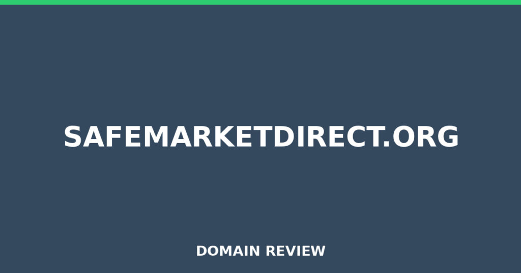 SAFEMARKETDIRECT.ORG review 2026 - Domain review placeholder image for safemarketdirect.org