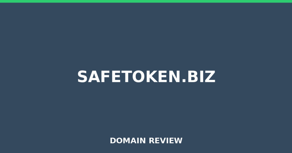 SAFETOKEN.BIZ review 2026 - Domain review placeholder image for safetoken.biz