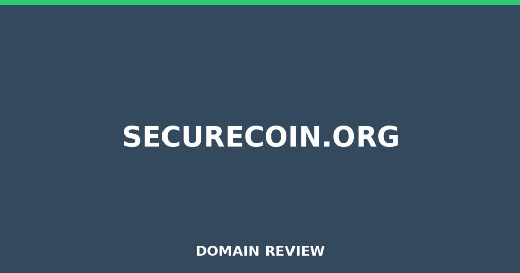 SECURECOIN.ORG review 2026 - Domain review placeholder image for securecoin.org