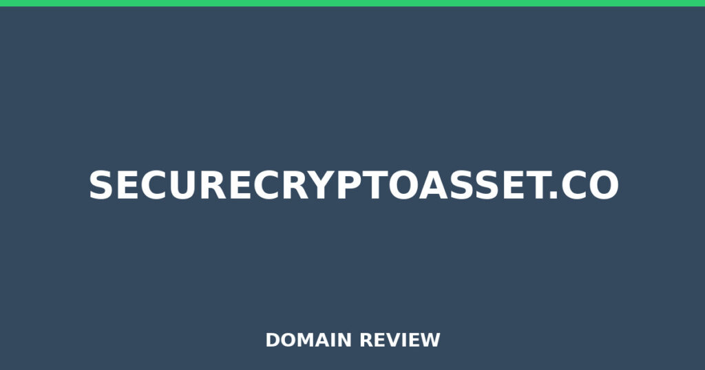 SECURECRYPTOASSET.CO review 2026 - Domain review placeholder image for securecryptoasset.co