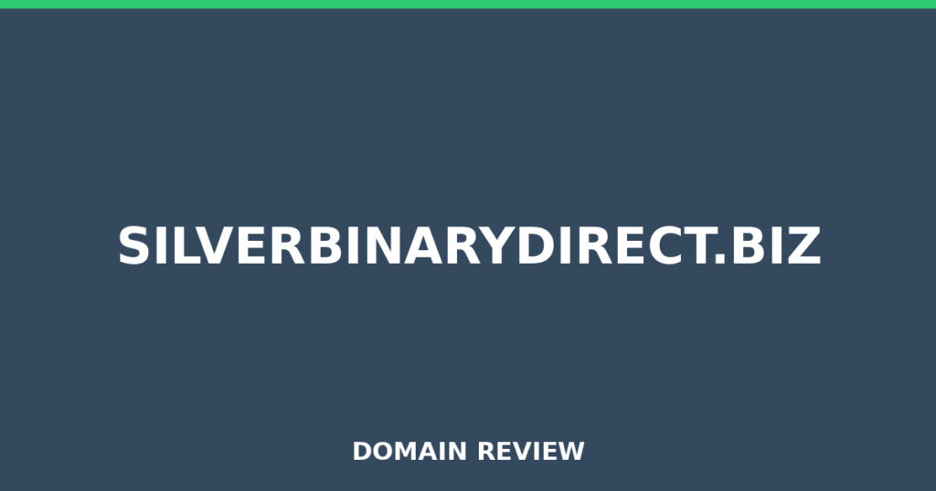 SILVERBINARYDIRECT.BIZ review 2026 - Domain review placeholder image for silverbinarydirect.biz