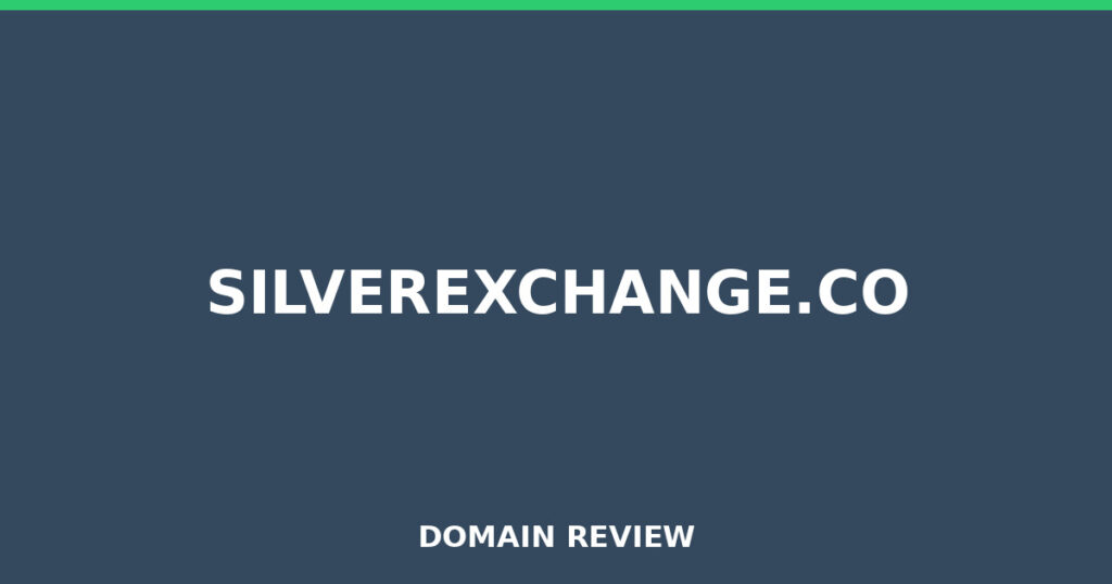 SILVEREXCHANGE.CO review 2026 - Domain review placeholder image for silverexchange.co