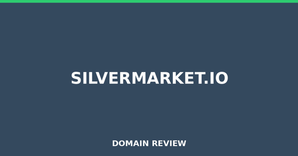 SILVERMARKET.IO review 2026 - Domain review placeholder image for silvermarket.io