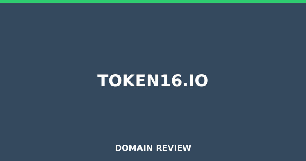 TOKEN16.IO review 2026 - Domain review placeholder image for token16.io