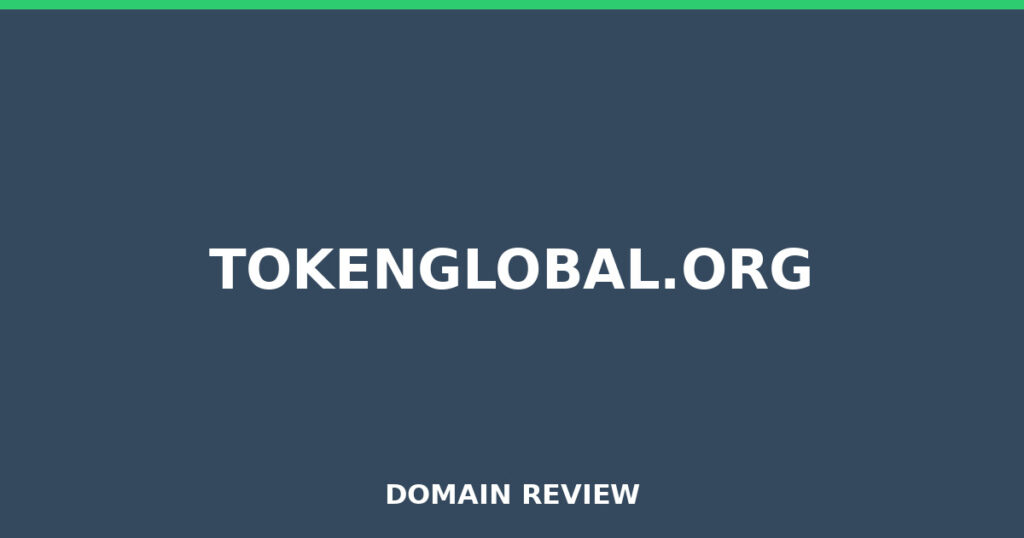 TOKENGLOBAL.ORG review 2026 - Domain review placeholder image for tokenglobal.org