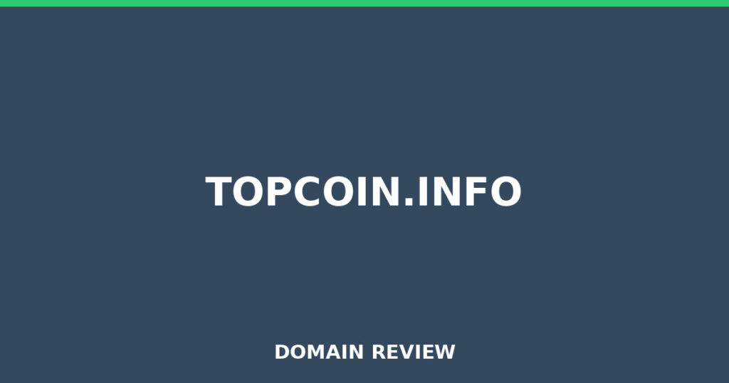 TOPCOIN.INFO review 2026 - Domain review placeholder image for topcoin.info
