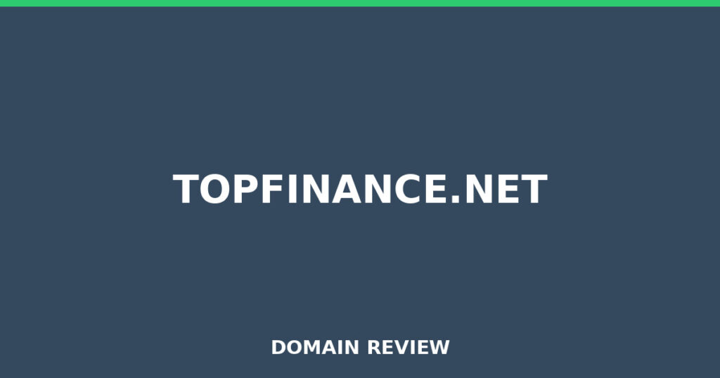 TOPFINANCE.NET review 2026 - Domain review placeholder image for topfinance.net