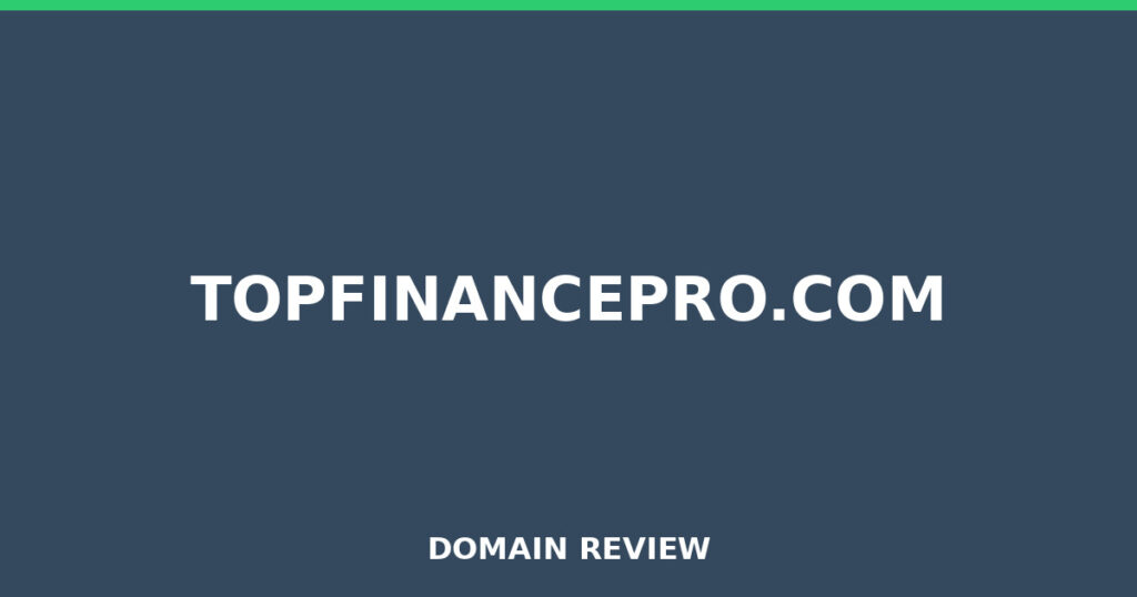 TOPFINANCEPRO.COM review 2026 - Domain review placeholder image for topfinancepro.com