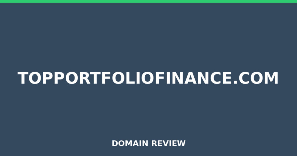TOPPORTFOLIOFINANCE.COM review 2026 - Domain review placeholder image for topportfoliofinance.com