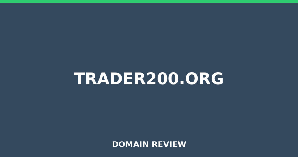 TRADER200.ORG review 2026 - Domain review placeholder image for trader200.org