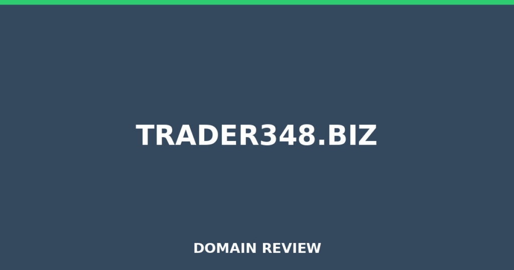 TRADER348.BIZ review 2026 - Domain review placeholder image for trader348.biz