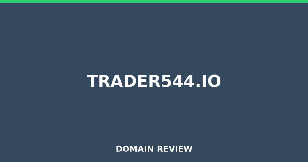 TRADER544.IO review 2026 - Domain review placeholder image for trader544.io