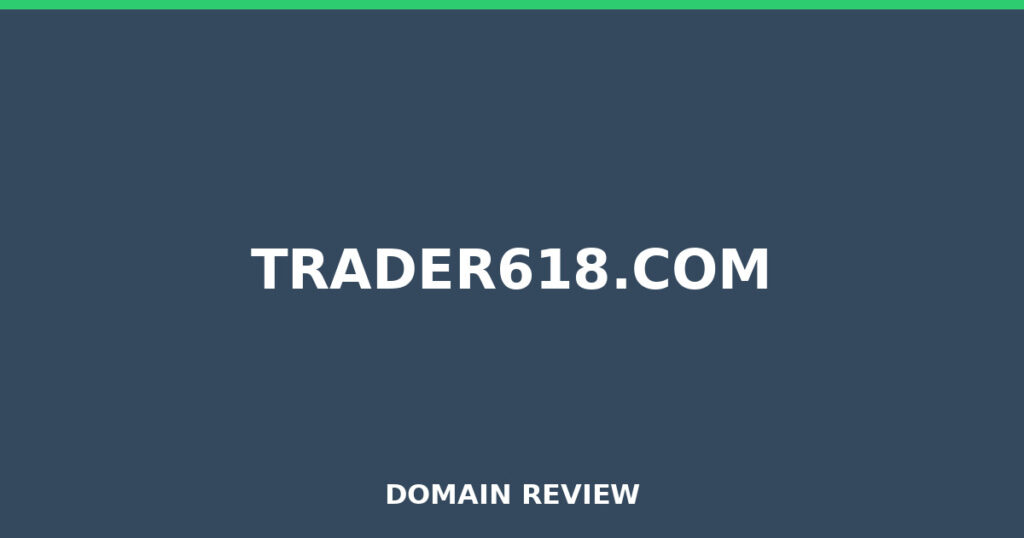 TRADER618.COM review 2026 - Domain review placeholder image for trader618.com