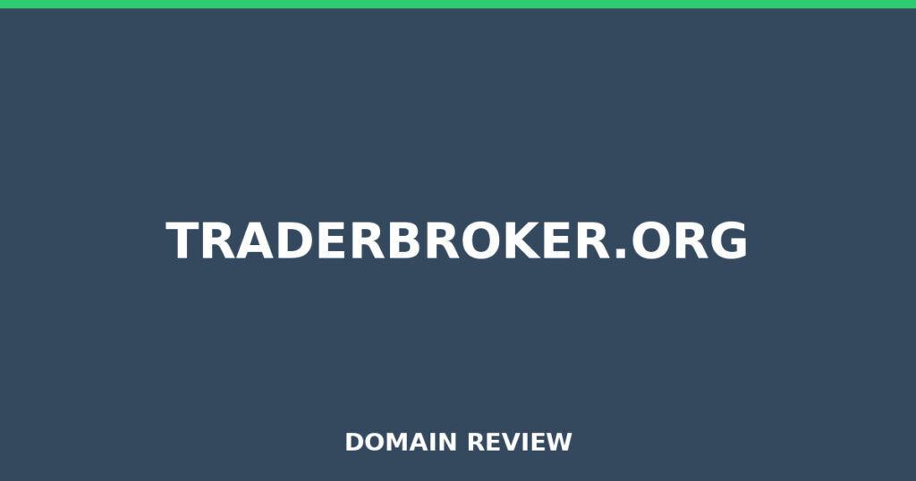 TRADERBROKER.ORG review 2026 - Domain review placeholder image for traderbroker.org
