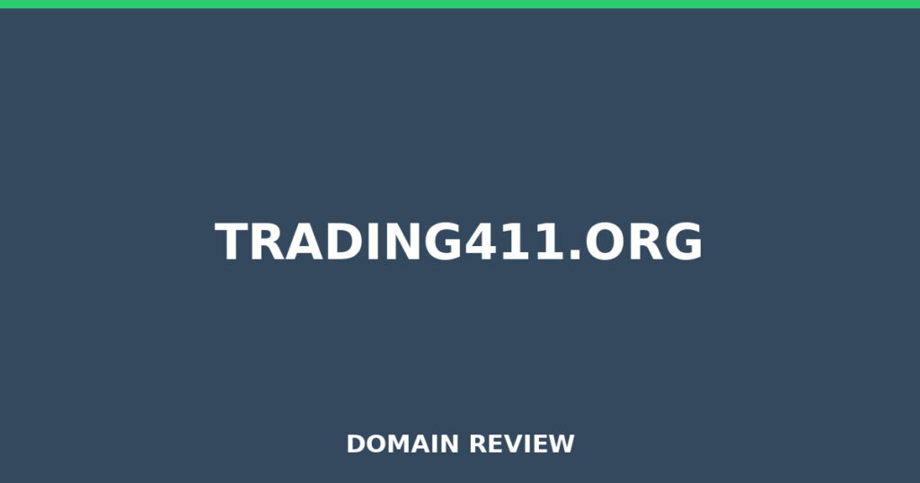 TRADING411.ORG review 2026 - Domain review placeholder image for trading411.org