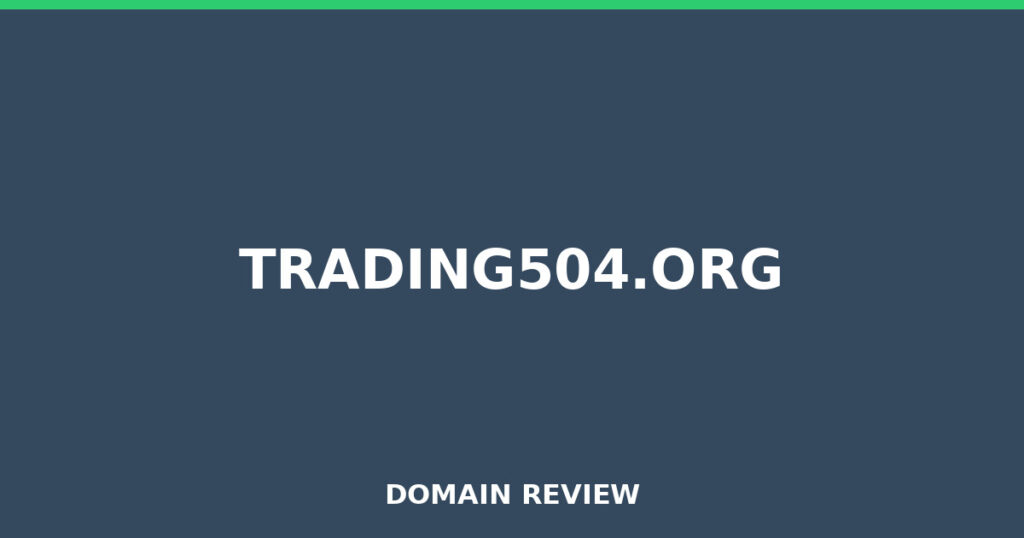 TRADING504.ORG review 2026 - Domain review placeholder image for trading504.org