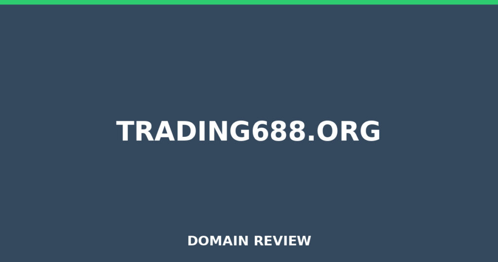 TRADING688.ORG review 2026 - Domain review placeholder image for trading688.org