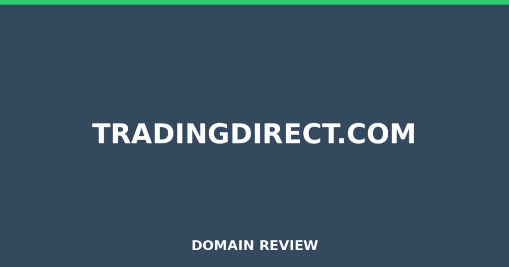 TRADINGDIRECT.COM review 2026 - Domain review placeholder image for tradingdirect.com