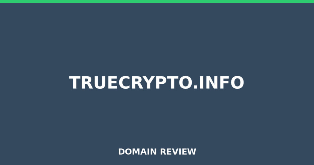 TRUECRYPTO.INFO review 2026 - Domain review placeholder image for truecrypto.info