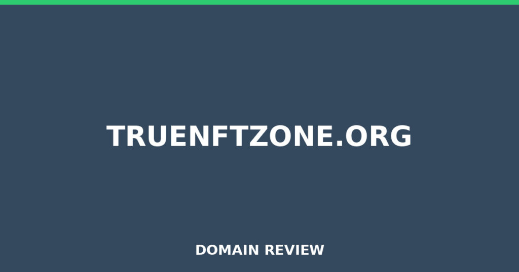 TRUENFTZONE.ORG review 2026 - Domain review placeholder image for truenftzone.org