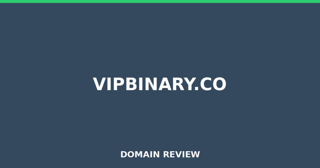 VIPBINARY.CO review 2026 - Domain review placeholder image for vipbinary.co