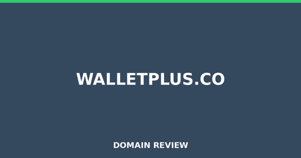 WALLETPLUS.CO review 2026 - Domain review placeholder image for walletplus.co