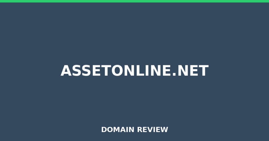 ASSETONLINE.NET review 2026 - Domain review placeholder image for assetonline.net