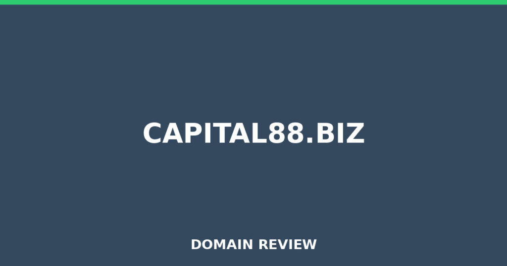 CAPITAL88.BIZ review 2026 - Domain review placeholder image for capital88.biz