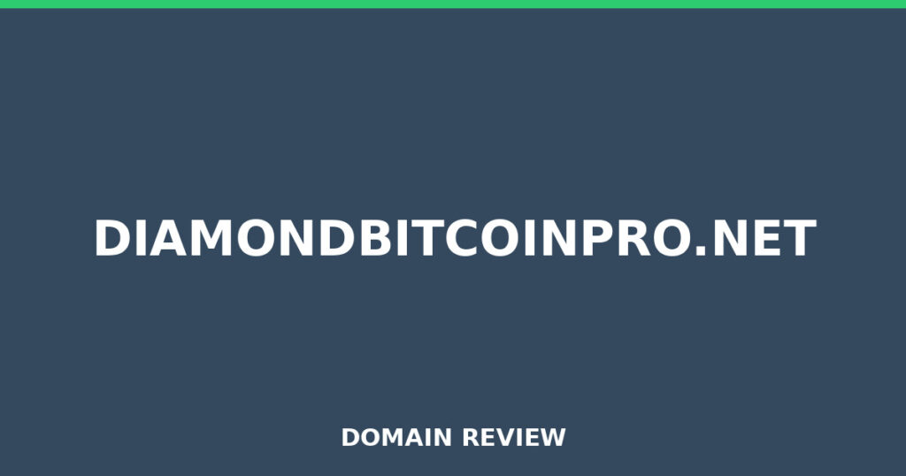 DIAMONDBITCOINPRO.NET review 2026 - Domain review placeholder image for diamondbitcoinpro.net
