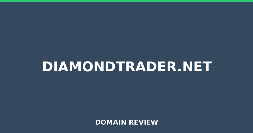 DIAMONDTRADER.NET review 2026 - Domain review placeholder image for diamondtrader.net