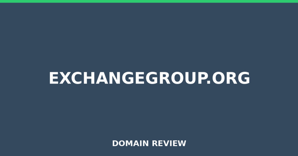 EXCHANGEGROUP.ORG review 2026 - Domain review placeholder image for exchangegroup.org