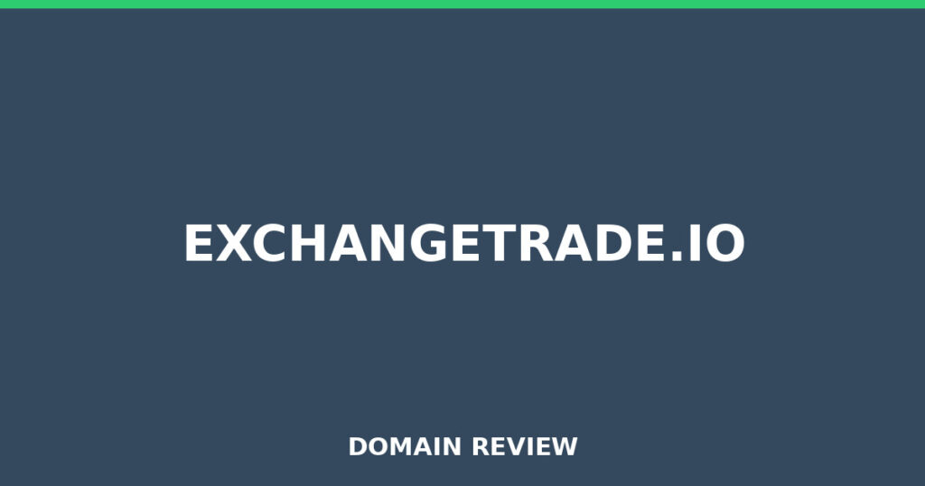EXCHANGETRADE.IO review 2026 - Domain review placeholder image for exchangetrade.io