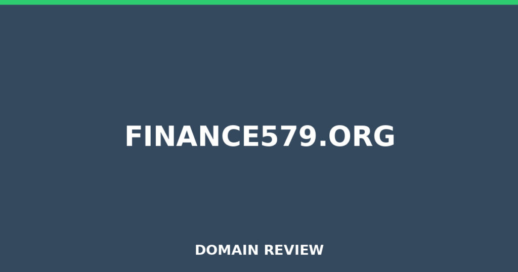 FINANCE579.ORG review 2026 - Domain review placeholder image for finance579.org