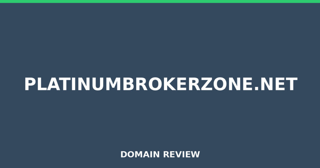 PLATINUMBROKERZONE.NET review 2026 - Domain review placeholder image for platinumbrokerzone.net